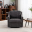 Fauteuil pivotant large avec coussin doux - Fauteuil moderne gris