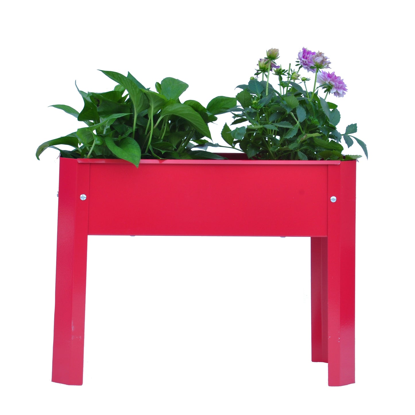 Metal Elevated Garden Bed - Red Planter Box Set of 2