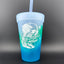 Vaso de Pintura con Popote de Silicona (16 Oz) - Diseño STRATUS