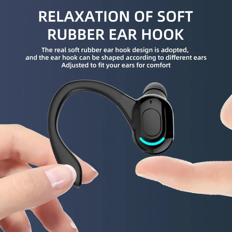 Ear hanging Bluetooth earphones Business single ear earphones Waterproof sports high endurance noise reduction - Korvel