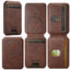 Premium PU Leather Magnetic Card Holder for Mobile Phones