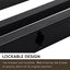 Full size bedstead with storage headboard and 2 drawers, LED light bed with charging station, metal Flat noodles support - Korvel