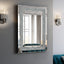 Large Wall-Mounted Silver Decorative Rectangular Wall Mirror for Home, Living Room, Bedroom, Entryway (clear HD mirror) - Korvel