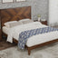 Mid-Century Modern Platform Bed Wood Slat Support with No Box Spring Needed,King Walnut - Korvel
