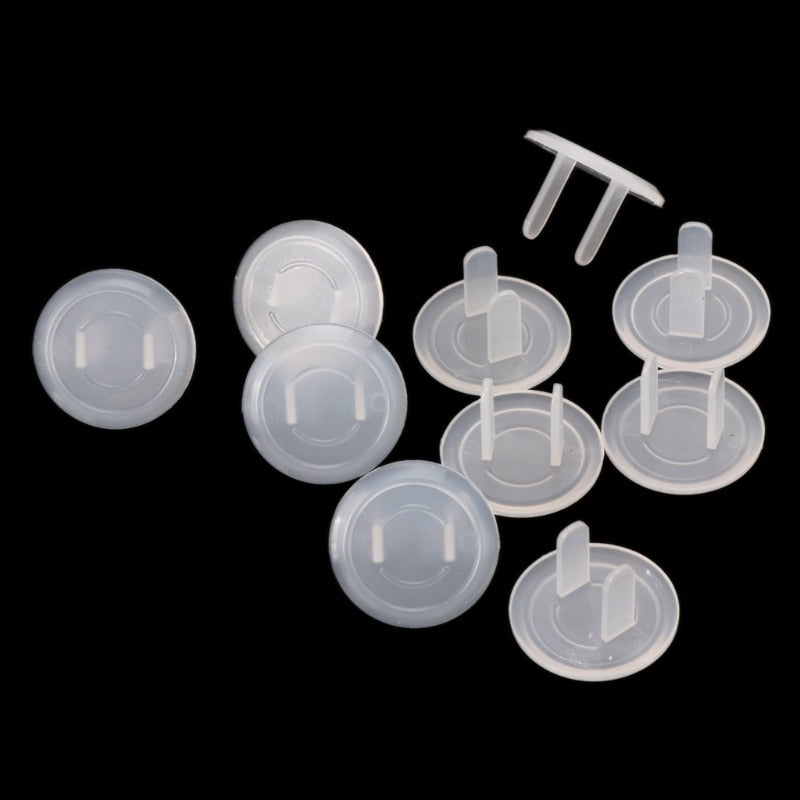10pcs US Child Safety Electrical Outlet Cover Plugs for Power Socket Guard Baby Protection Anti Electric Shock Rotate Protector - Korvel