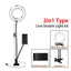 8-Inch Dimmable LED Ring Light Kit for Makeup and Streaming