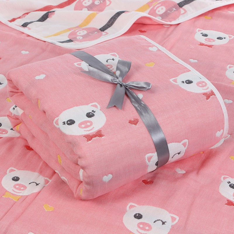 Manta de Recepción de Gasa de Seis Capas Premium para Bebés