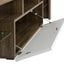 Modern Brown and White TV Stand with Quick Assembly