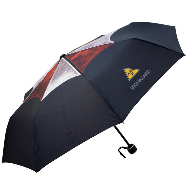 Creative Folding Sunny Umbrella Biochemical Crisis Triple Fold Sunshade Umbrella Rain and Rain dual-use - Korvel