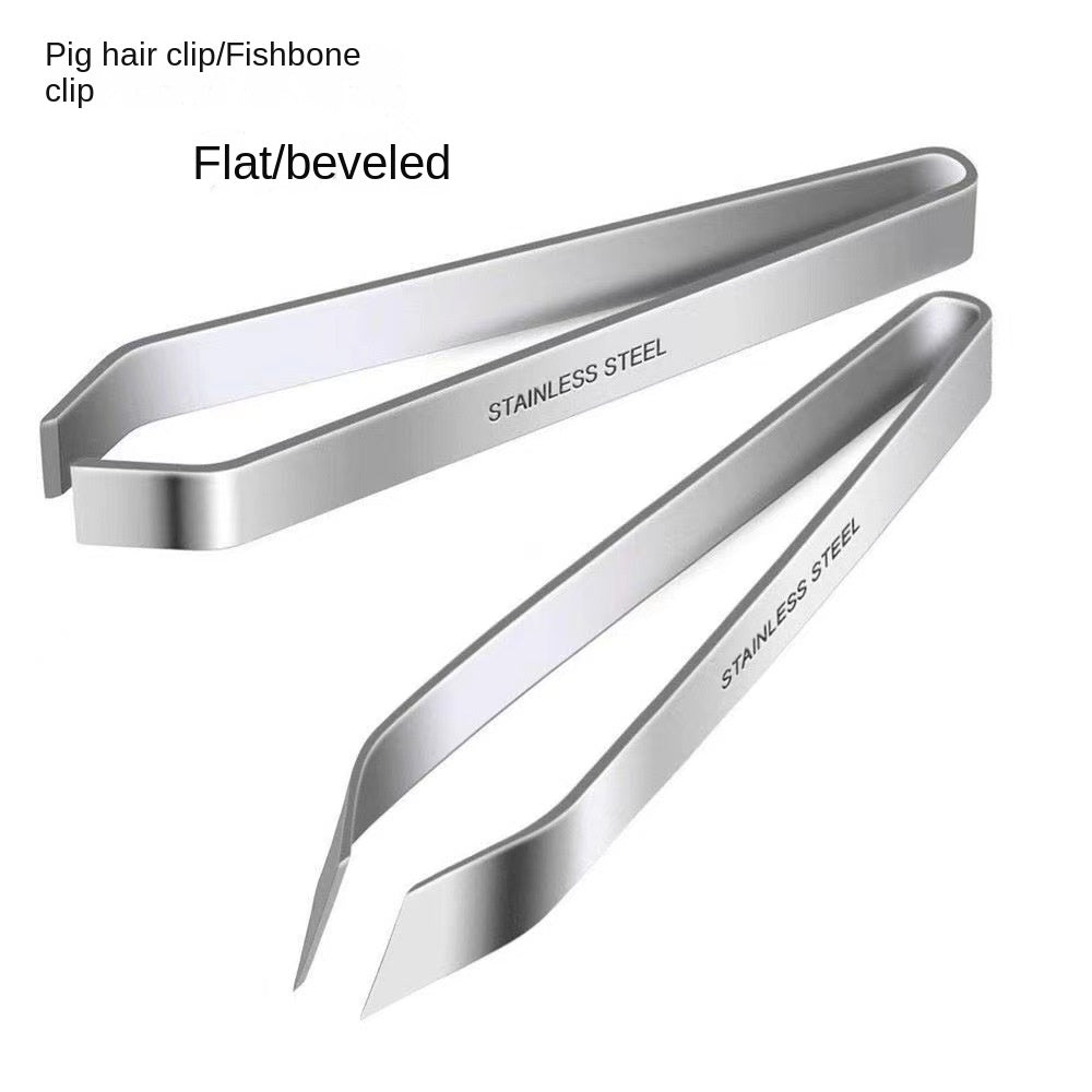 Stainless steel tweezers hair removal clip kitchen multifunctional hair removal tool for chicken and duck hair removal clip - Korvel