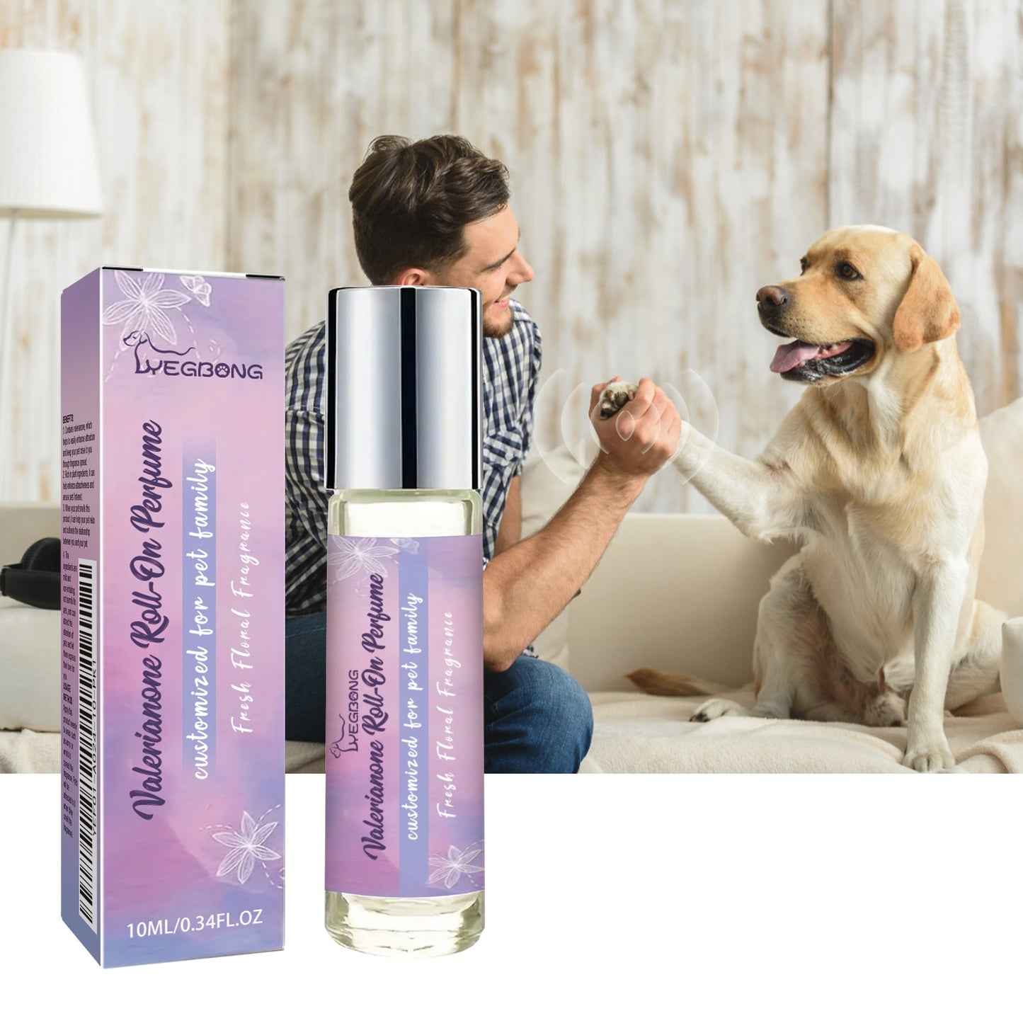 Valerianone Roll-On Perfume, Relax Your Pet To Ease Your Dog's Anxiety Pet Roller Perfume - Korvel