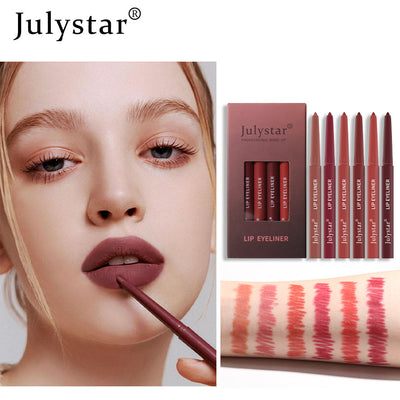 Premium Waterproof Matte Velvet Lip Liner Set - 6 Pack