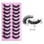 New DD Russian Large Roll Grafting Free False Eyelashes 10 Pairs Of Multi-Layer Thick Cross Mink Like Eyelashes - Korvel