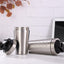 protein shaker bottle 304 stainless steel single layer sports cup shaker with lids and shake ball - Korvel