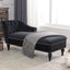 58-Inch Velvet Lounge Chair with Nailhead Trim
