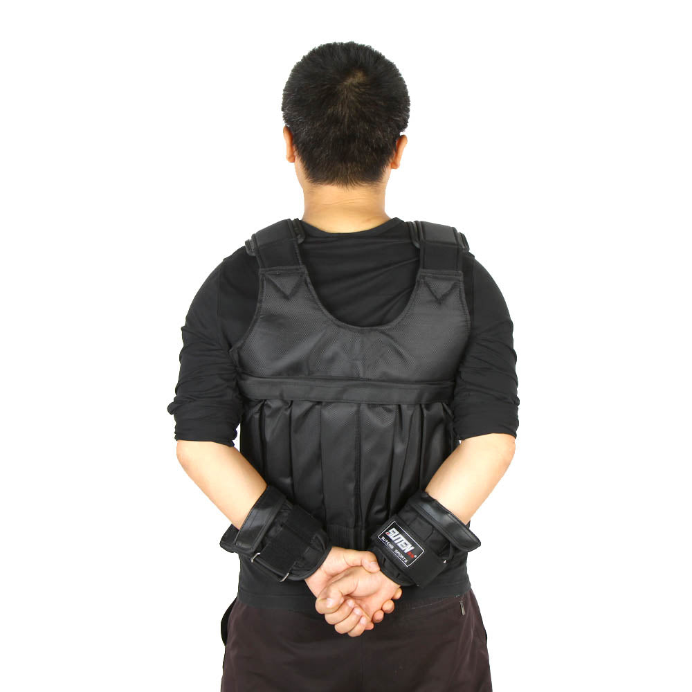 SUTEN 20kg/50kg Loading Weighted Vest For Boxing Training Workout Fitness Equipment Adjustable Waistcoat Jacket Sand Clothing - Korvel