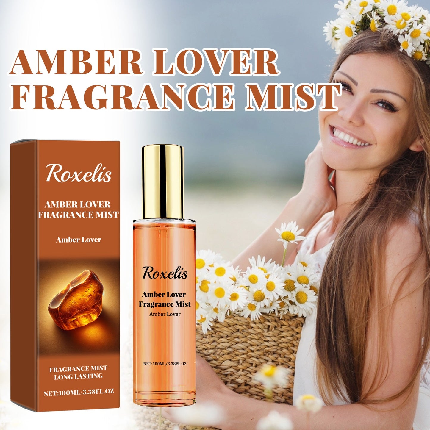 Amber Lover Fragrance Mist, Lasting Fragrance Fresh And Natural Couples Date With Fragrance To Bring Atmosphere Encounter - Korvel