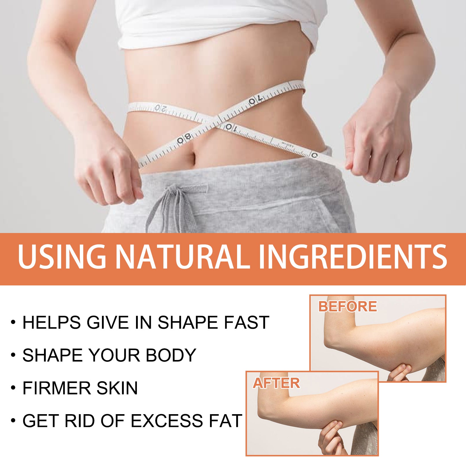 Hot Slimming Cream, Massage Firming Skin Tummy Arms Thighs Fat Body Sculpting Cream - Korvel