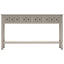 TREXM Rustic Entryway Console Table60" Long Sofa Table with two Different Size Drawers and Bottom Shelf for Storage (Gray Wash) - Korvel