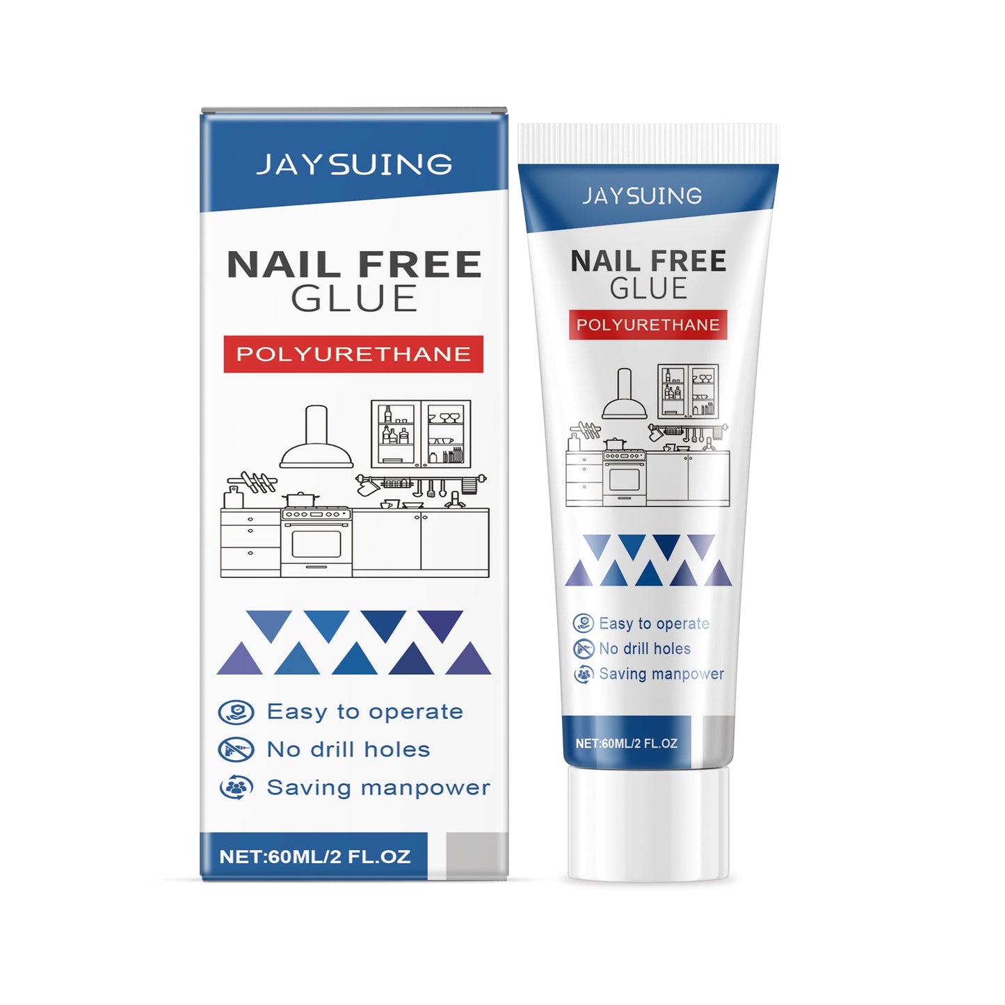 Nail Free Adhesive Home Wood Metal Ceramic Plastic Daily Home Durable Stable Nail Free Adhesive - Korvel