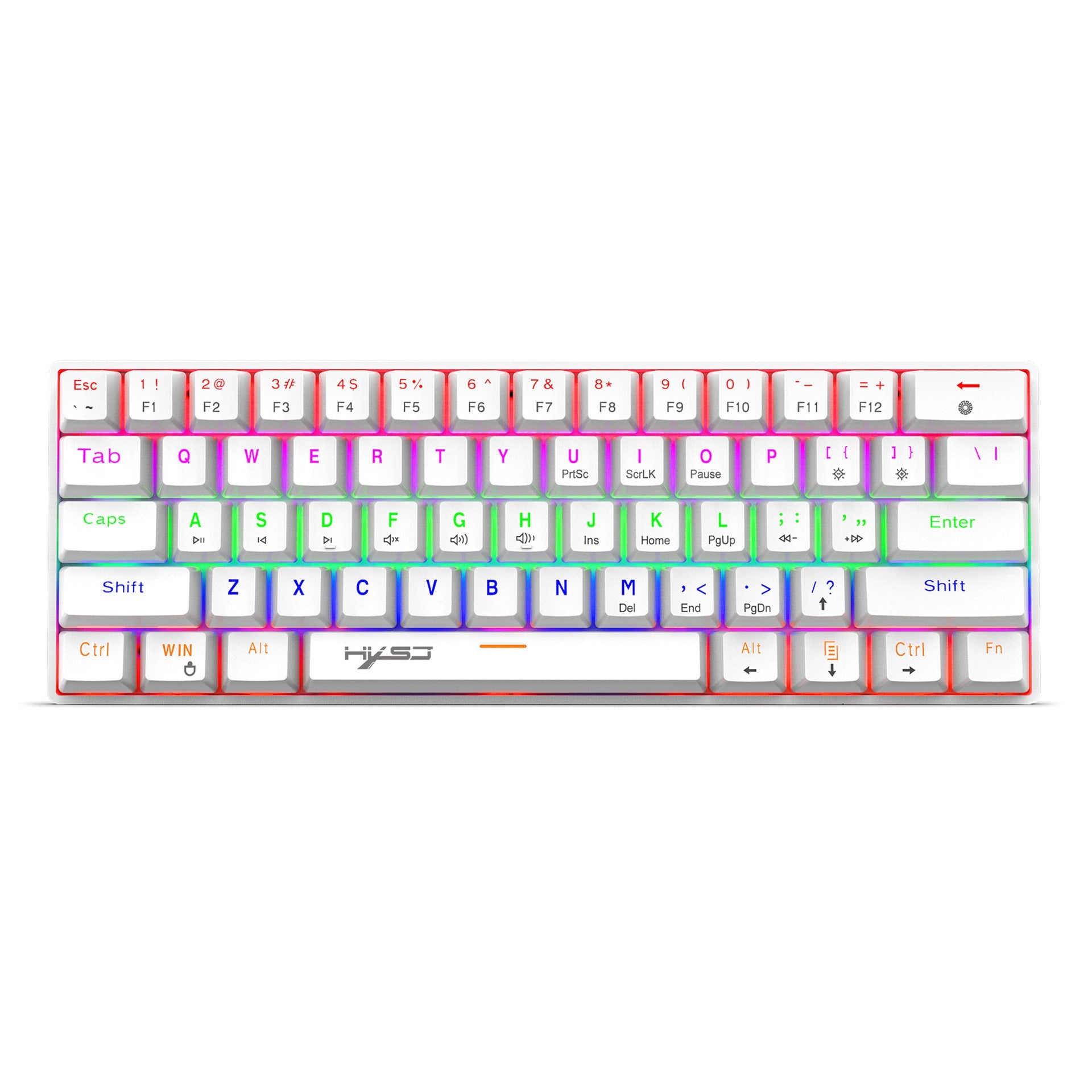 Mechanical 61 keyboard wired blue axis office keyboard gaming gaming illuminated RGB mechanical keyboard - Korvel