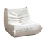 Sillón de frijoles grande sin instalación para adultos - Blanco roto