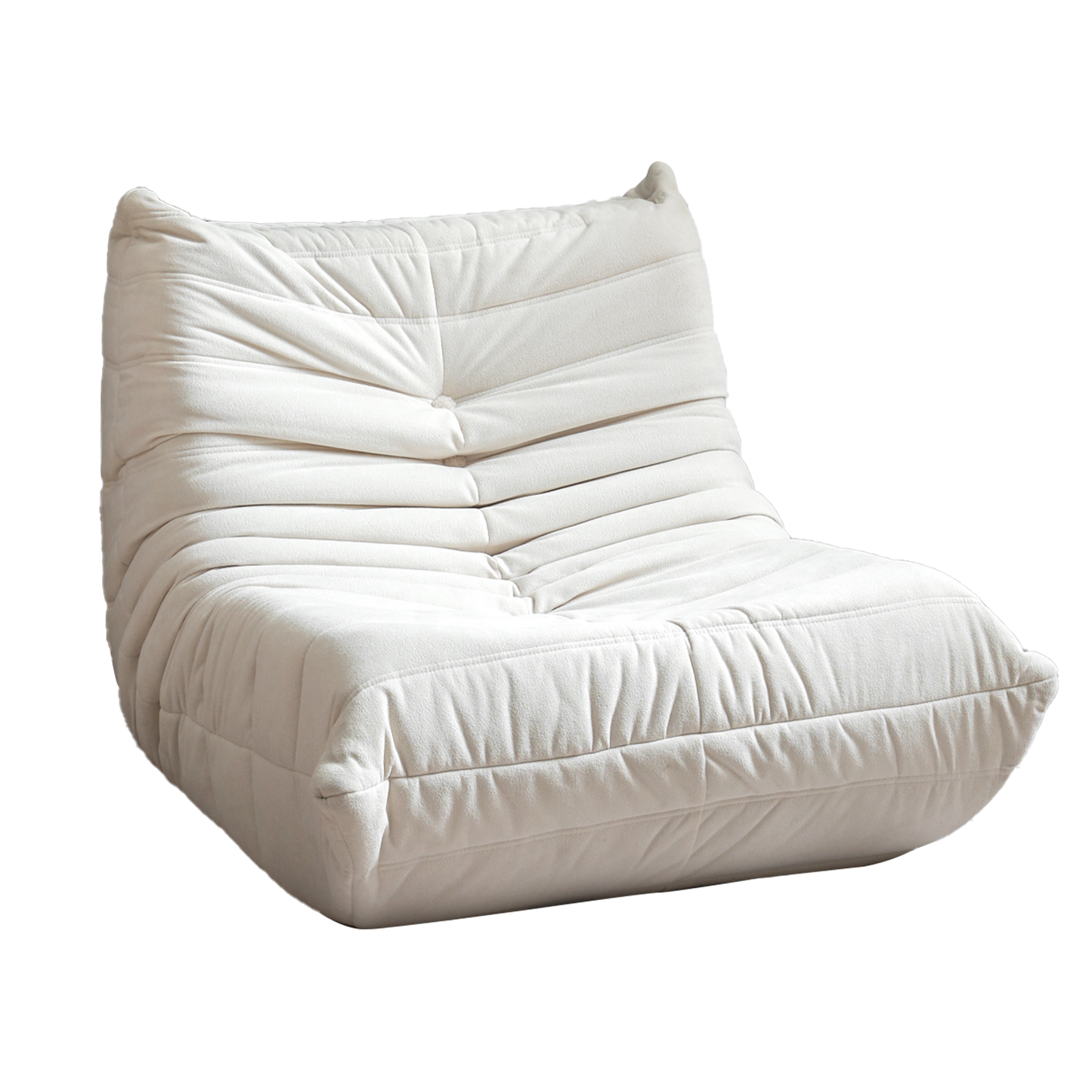 Sillón de frijoles grande sin instalación para adultos - Blanco roto