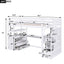 Twin Size Loft Bed with Desk and Shelves  Two Built-in Drawers  Storage Staircase White - Korvel