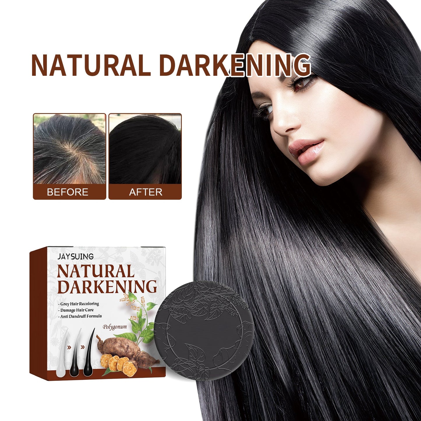 Champú Reparador Polykum Multiflorum para Cabello Negro Natural