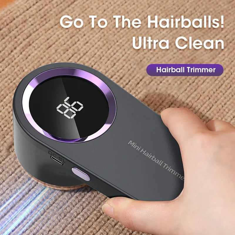 Rasoir à peluches électrique portable avec affichage LED