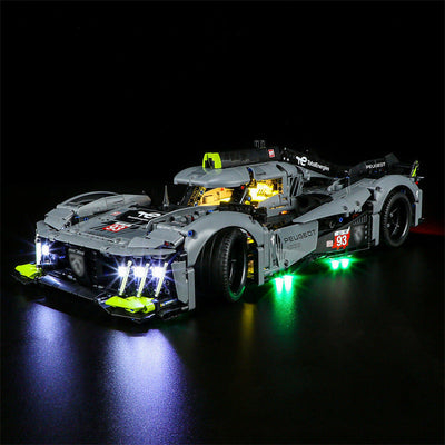 LEGO-Compatible LED Lighting for Peugeot 9X8 Hybrid Sports Car