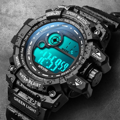 Student watch sports boy electronic watch waterproof luminous watch - Korvel