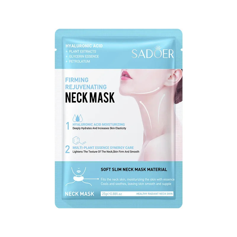 10pcs SADOER Hyaluronic Acid Neck Mask Collagen Firming Neck Masks Nourishing Brightening Beauty Moisturizing Necks Skin Care - Korvel