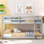 Twin over Twin Floor Bunk Bed,Grey - Korvel
