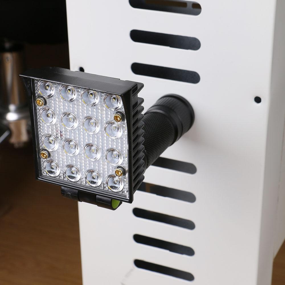 16 LEDs Work Flashlights White Red Blue Light Car Repair Working Lamp USB 18650 Torch Built-in Magnet Hook - Korvel