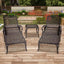 Aluminium Cast lounge chair 1pcs brown - Korvel