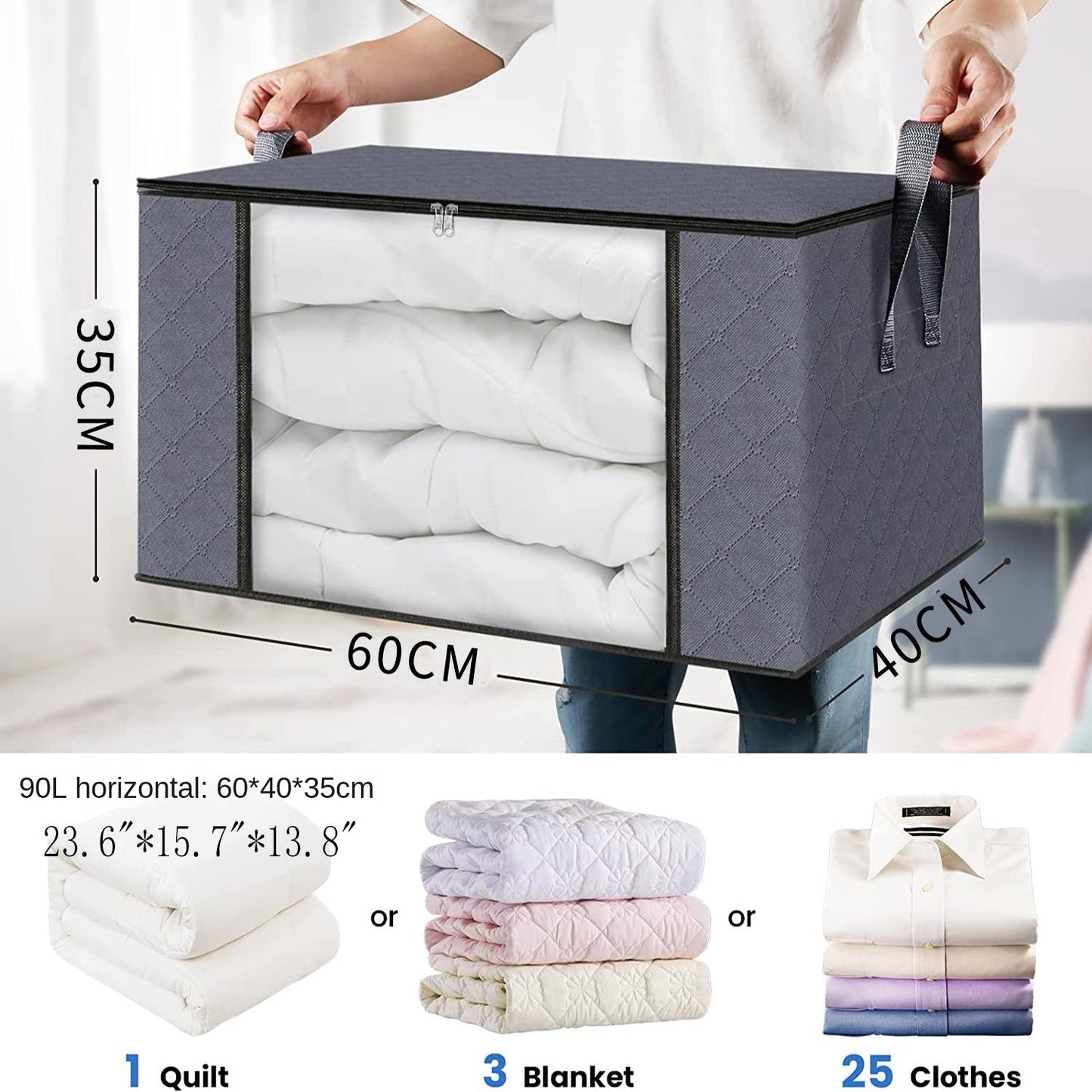 Storage Box Transparent Window Clothes Sorting Bag - Korvel