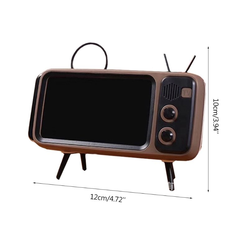Retro TV Mobile Phone Screen Stand Cell Phone Mounts Holder for 4.7-5.5in mini Waterproo Mobile Phone Screen for Smart Phone - Korvel