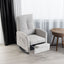 Accent Rocking Chair with Footrest High Back Rubber Wood Rocking Legs Bedroom Living Space - Korvel