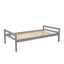 Cama loft tamaño twin con escalera de almacenamiento y escritorio - Gris