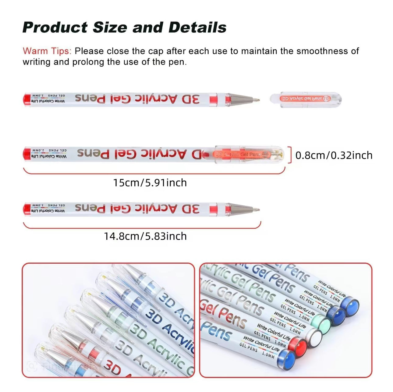GlowLine 3D Acrylic Gel Pen - Korvel