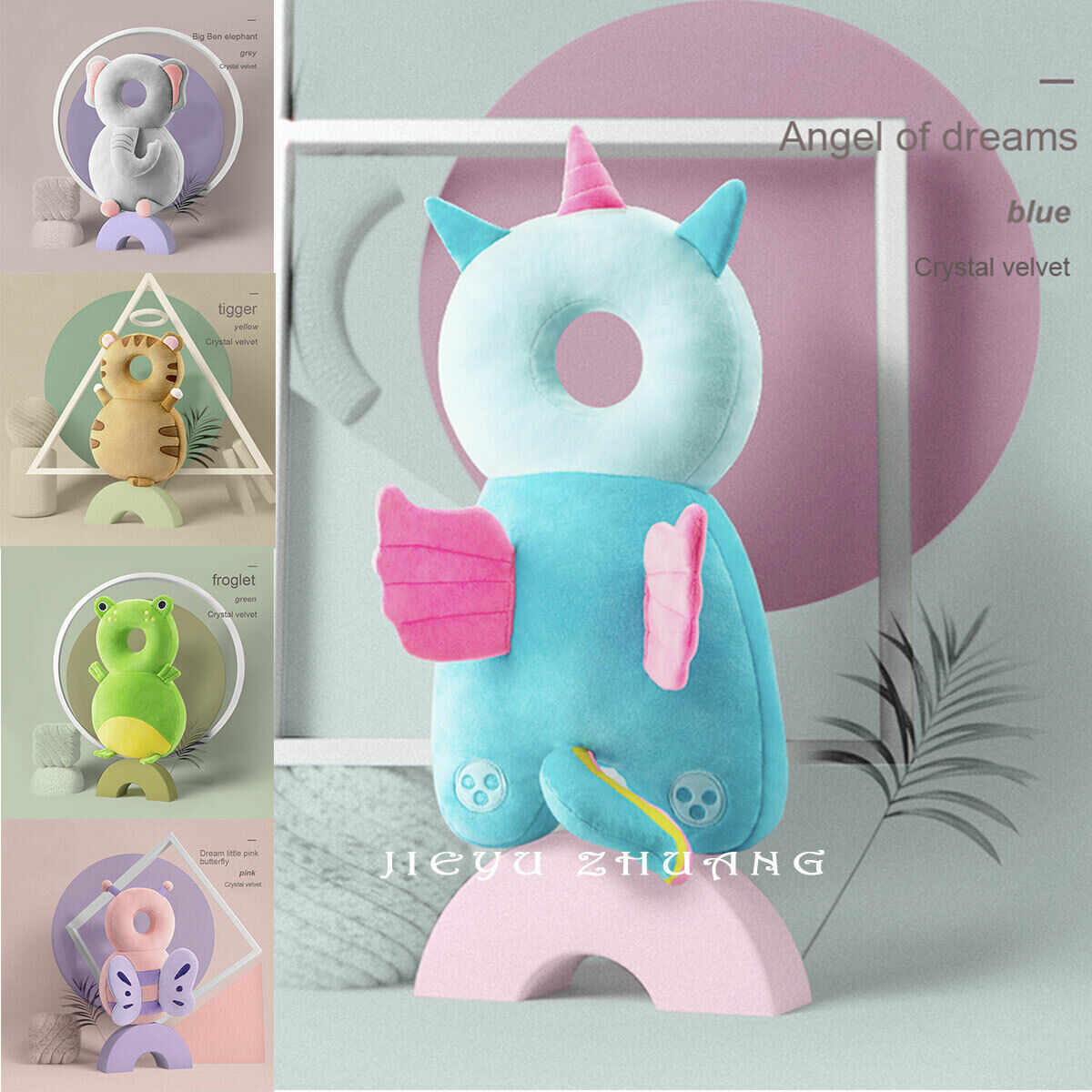 Cojín Protector de Cabeza para Bebés Unicornio Abeja para Seguridad