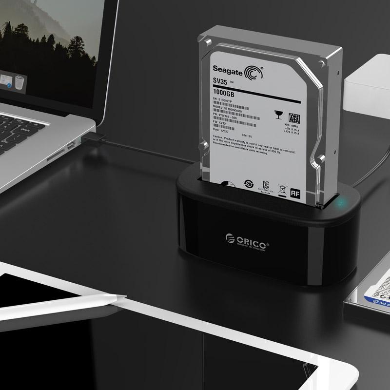 ORICO 6218US3 External HDD Docking Station 5Gbps USB 3.0 to SATA HDD Case Support UASP for 2.5/3.5 inch HDD/SSD 8TB - Korvel