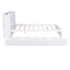 Queen Size Storage Platform Bed with Pull Out Shelves and Twin XL Size Trundle  White - Korvel