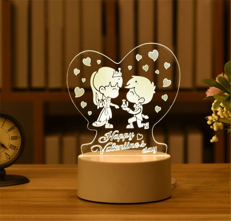 3D LED Night Light - Creative Table Lamp for All Occasions