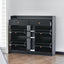 Cabinet à chaussures moderne ONTREND avec 4 tiroirs basculants - Noir