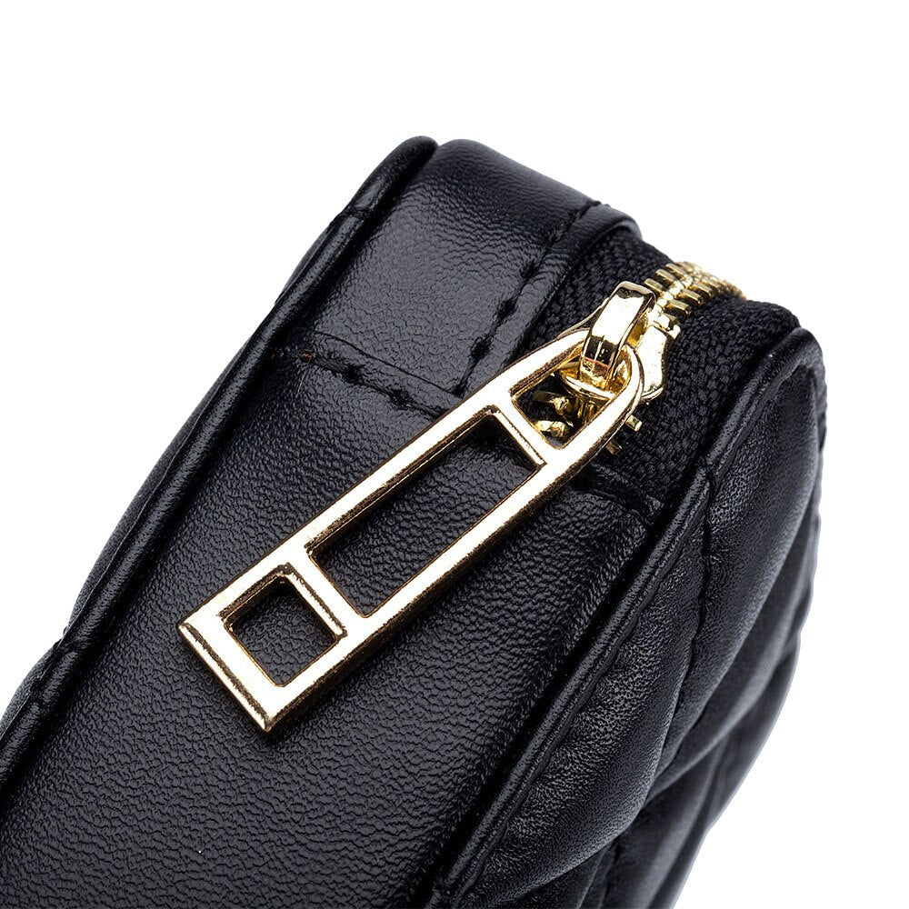 Premium Portable Lipstick Case with Mirror - Genuine Leather