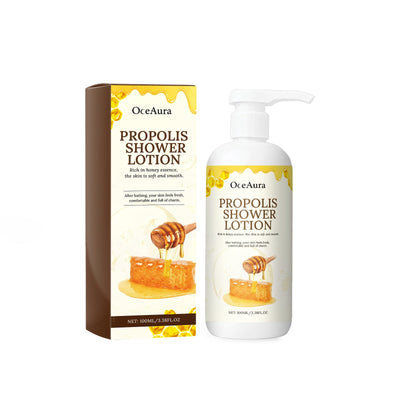 Propolis Shower Lotion, Body Skin Cleansing And Moisturizing Dull Exfoliating Body Wash - Korvel
