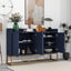 TREXM Modern Sideboard Elegant Buffet Cabinet with Large Storage Space for Dining Room, Entryway (Navy) - Korvel
