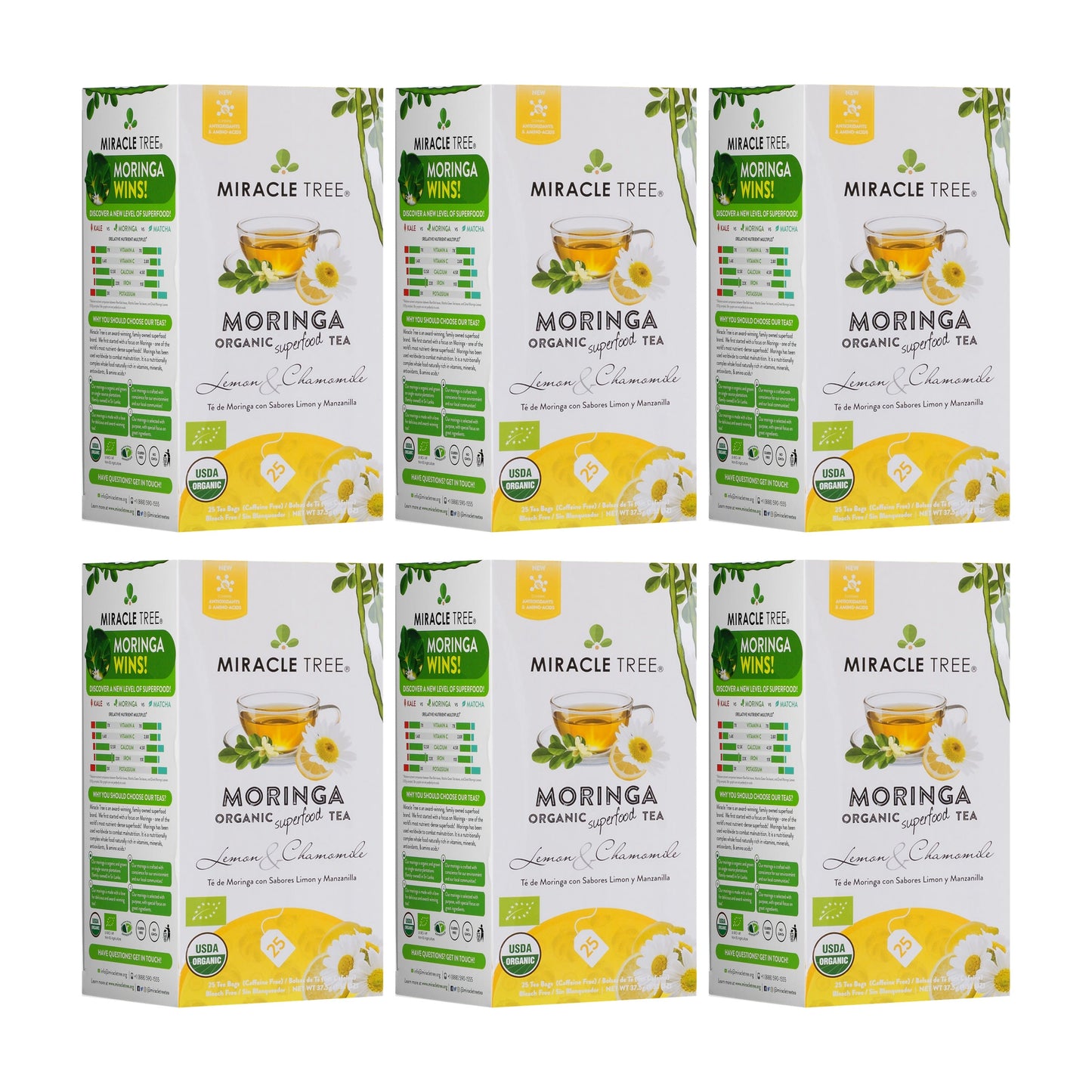 Organic Moringa Tea with Lemon & Chamomile